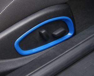 Окантовки кнопок регулировки сидений в салоне Blue Line для Chevrolet Camaro 2016-